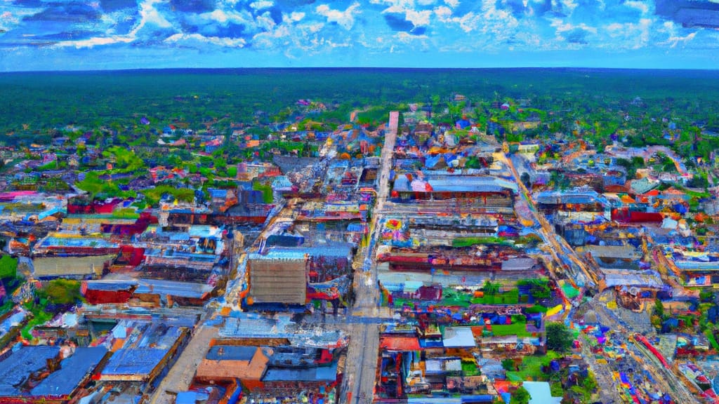 Tyler, Texas painted from the sky