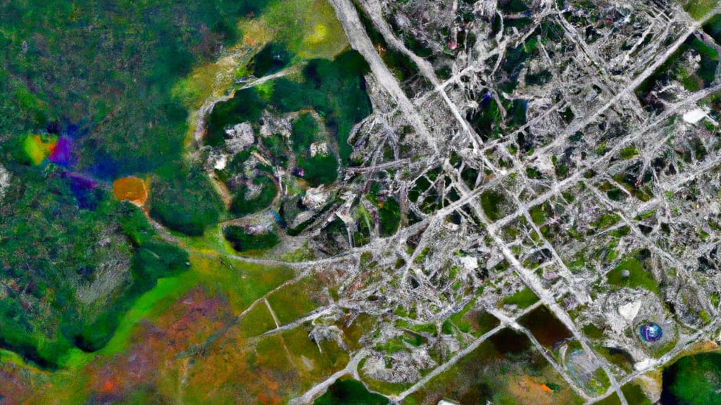 Union, South Carolina painted from the sky
