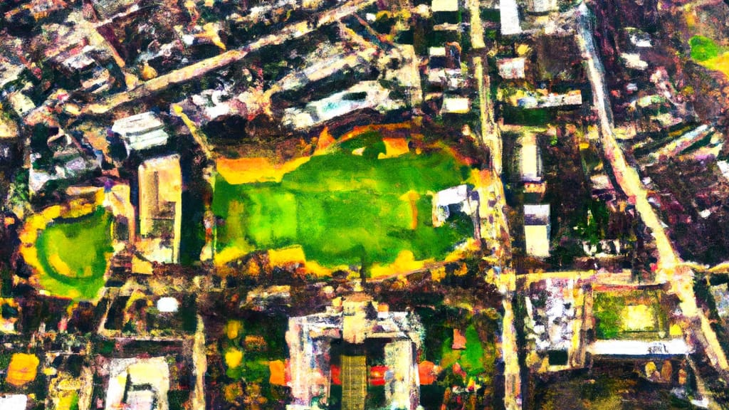 University Park, Illinois painted from the sky