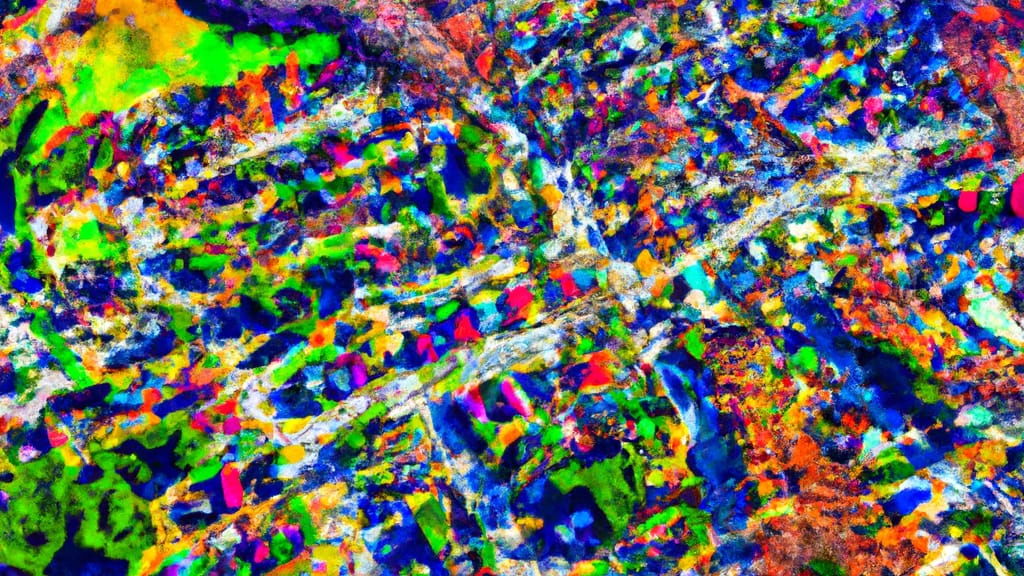 Uxbridge, Massachusetts painted from the sky