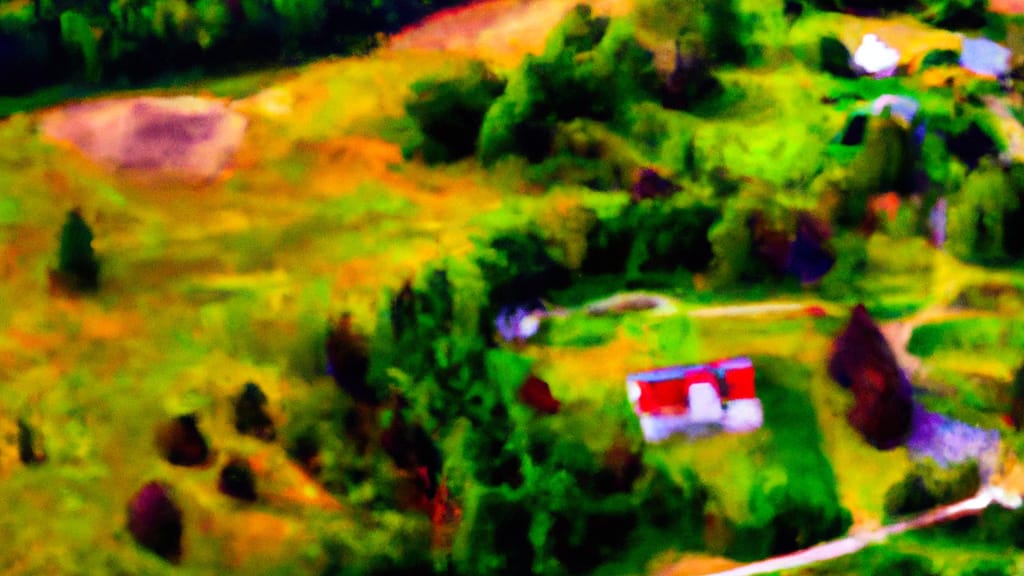 Valley Cottage, New York painted from the sky