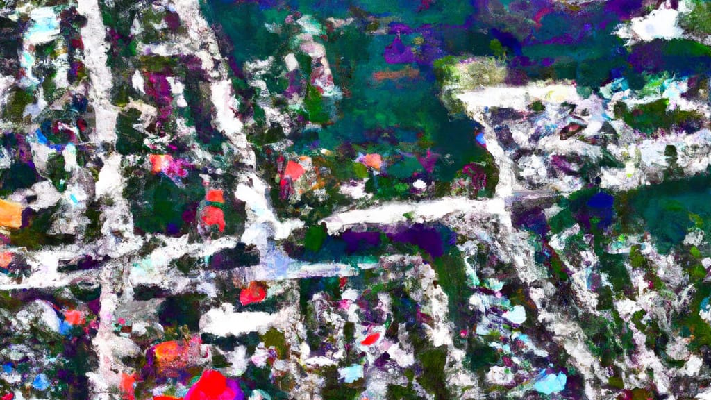 Valparaiso, Florida painted from the sky