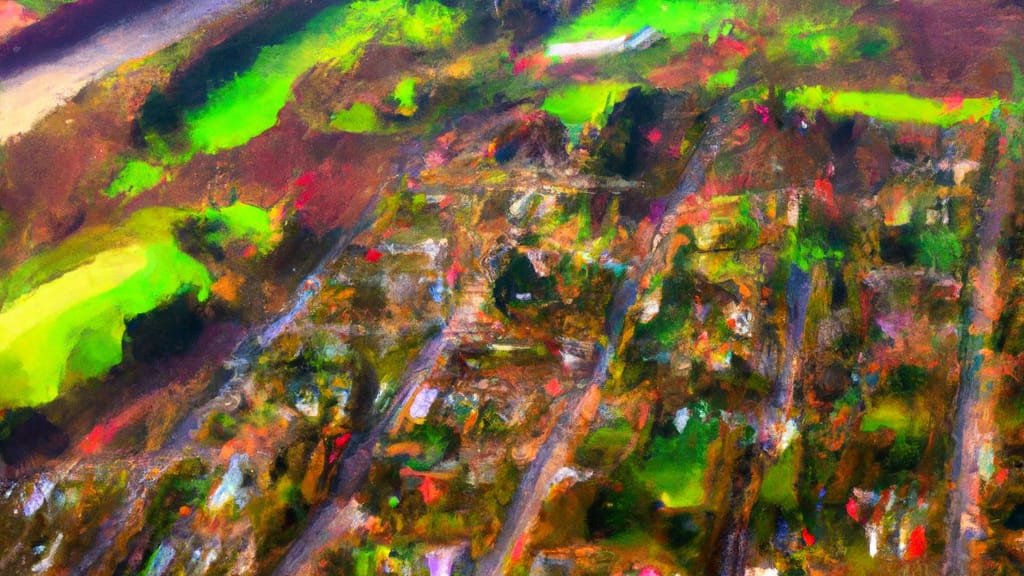 Vancouver, Washington painted from the sky