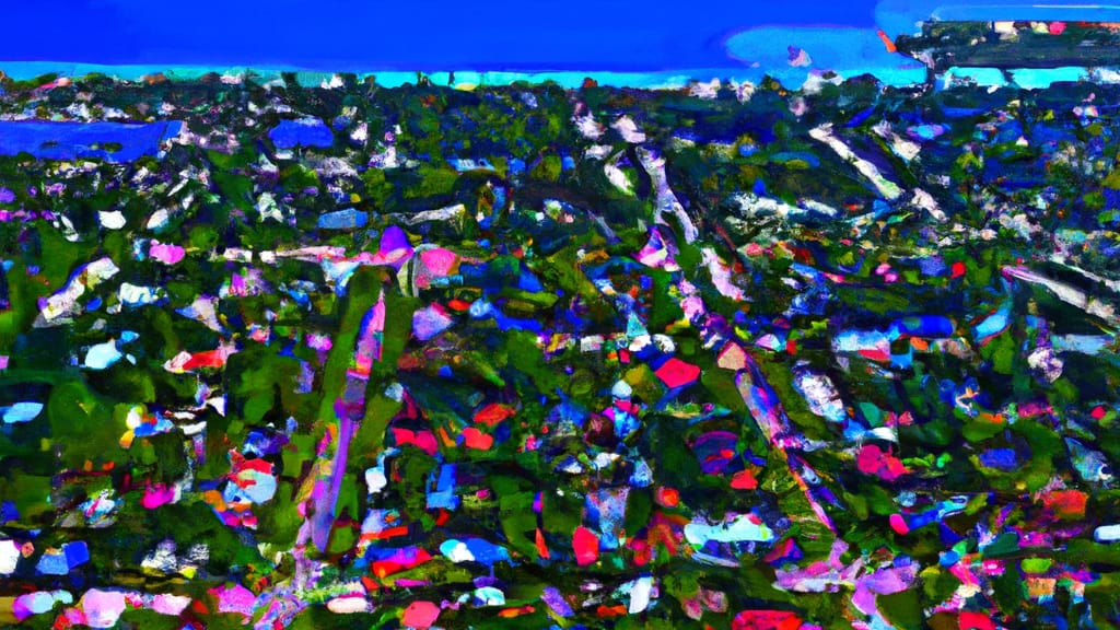 Venice, Florida painted from the sky