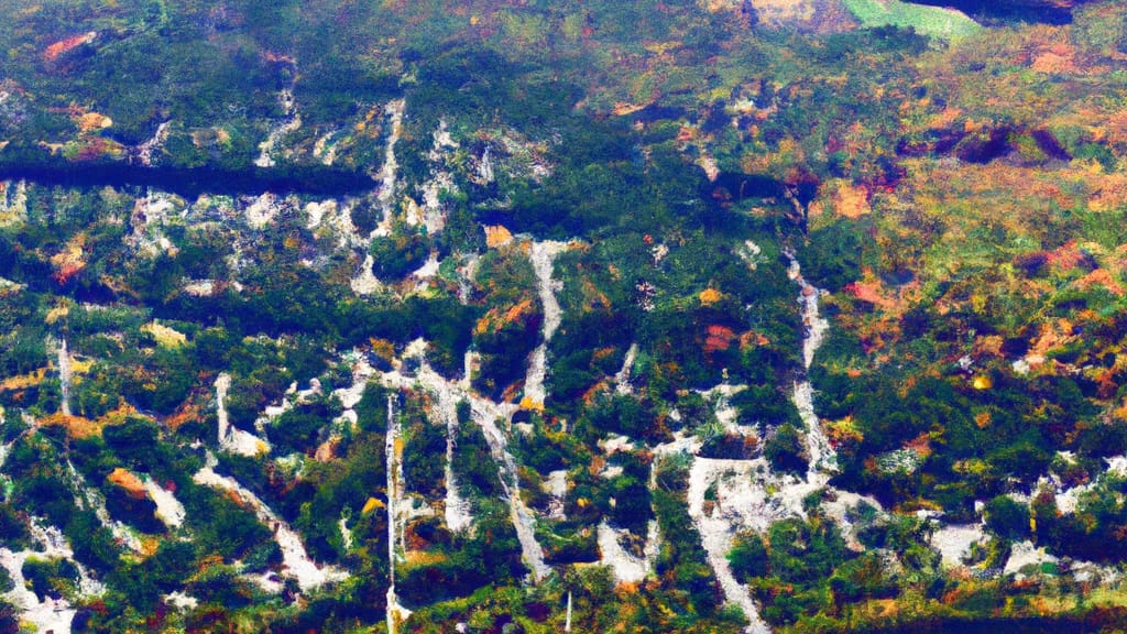 Walden, New York painted from the sky