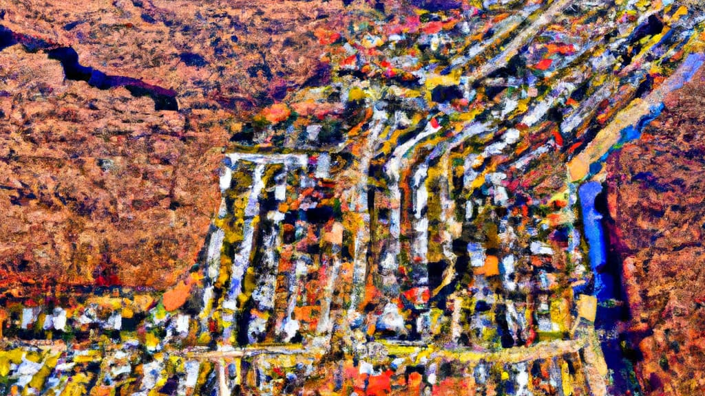 Waldwick, New Jersey painted from the sky