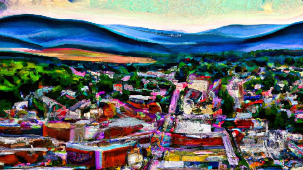 Waynesboro, Virginia painted from the sky