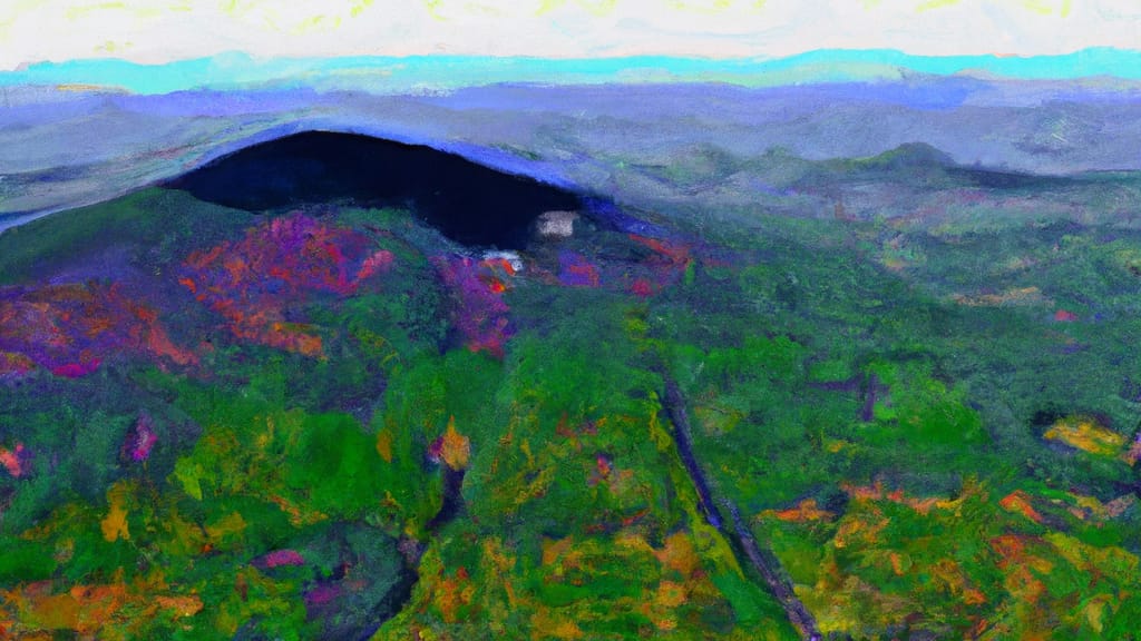 Weare, New Hampshire painted from the sky