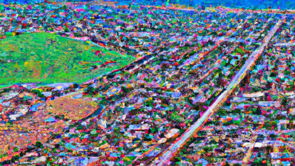Weslaco, Texas painted from the sky