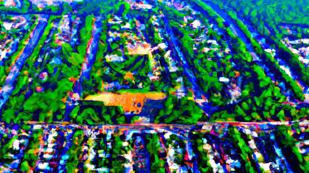 West Hempstead, New York painted from the sky