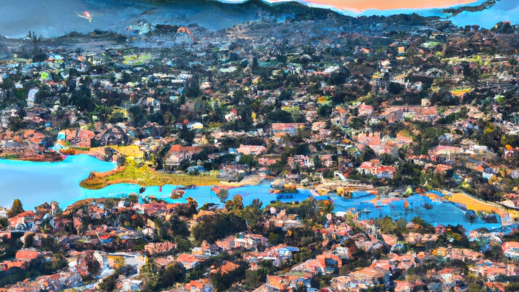 Westlake Village, California painted from the sky