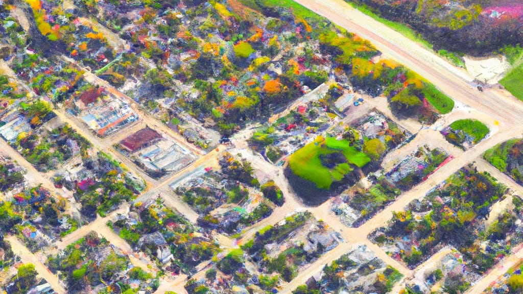 Westmont, Illinois painted from the sky