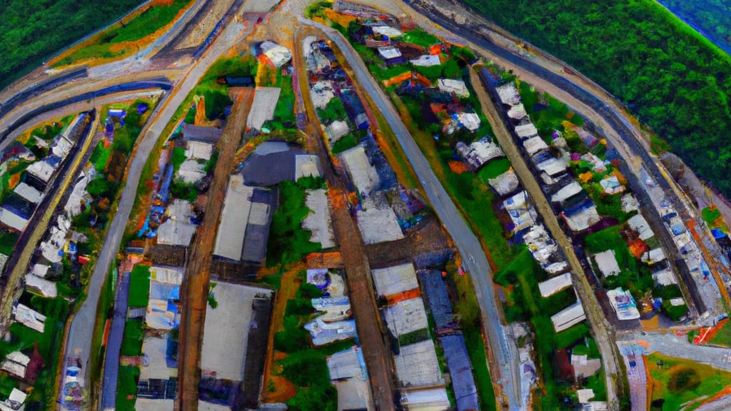 Willow Grove, Pennsylvania painted from the sky