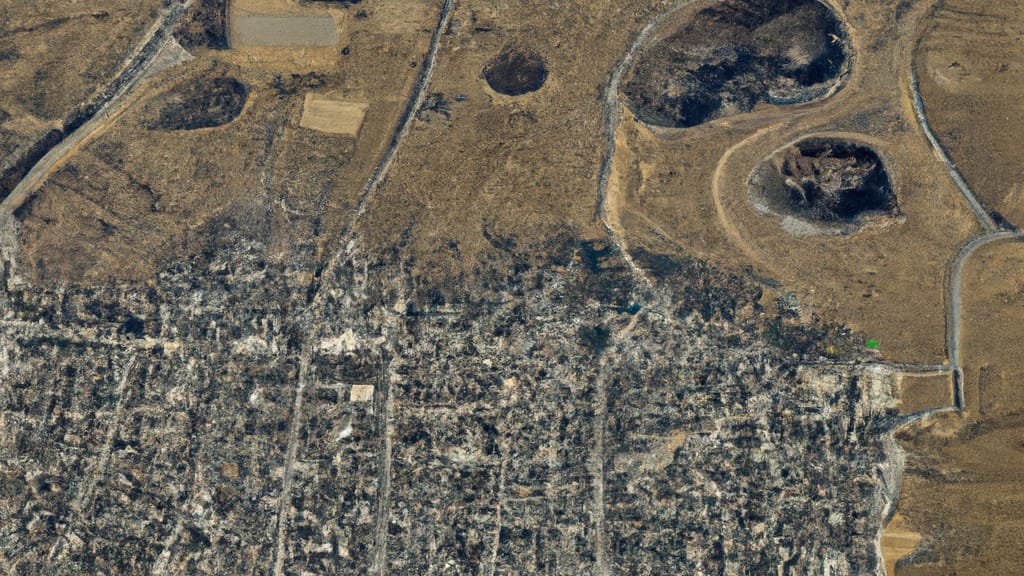 Winnemucca, Nevada painted from the sky