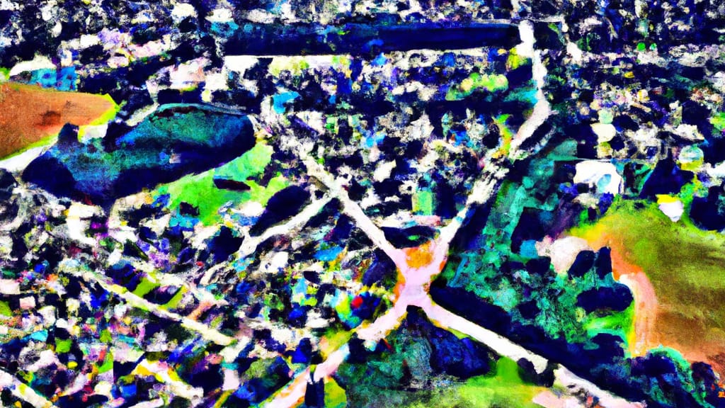 Youngsville, Louisiana painted from the sky