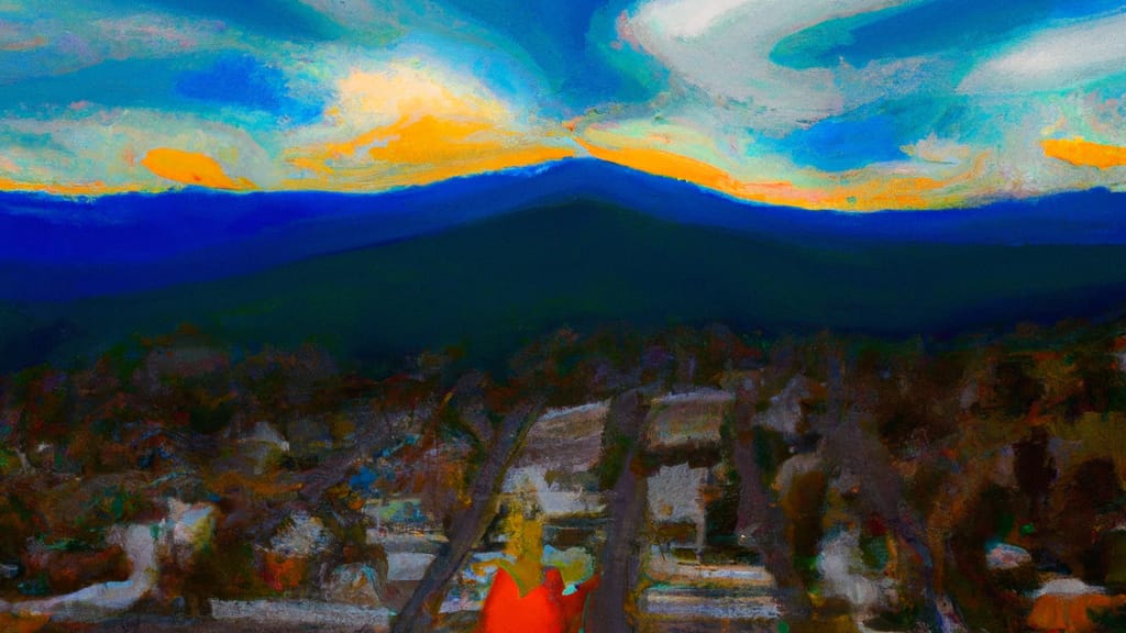 Yreka, California painted from the sky