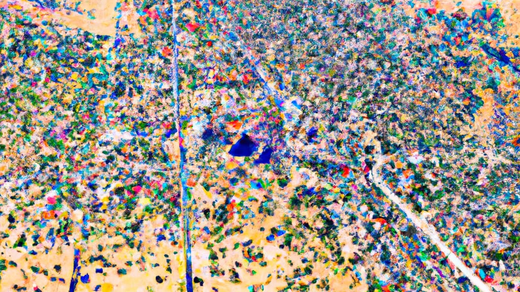 Yucca Valley, California painted from the sky