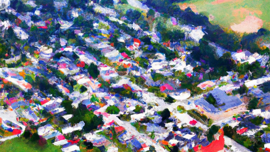 Abingdon, Maryland painted from the sky