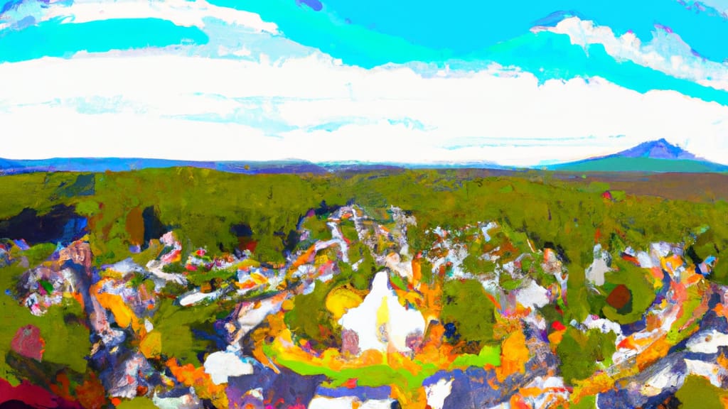 Alden, New York painted from the sky