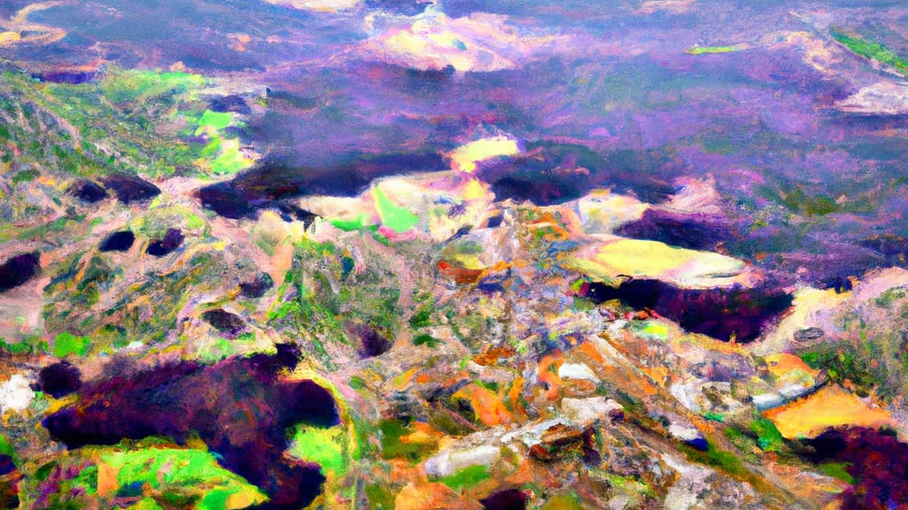 Antioch, Tennessee painted from the sky