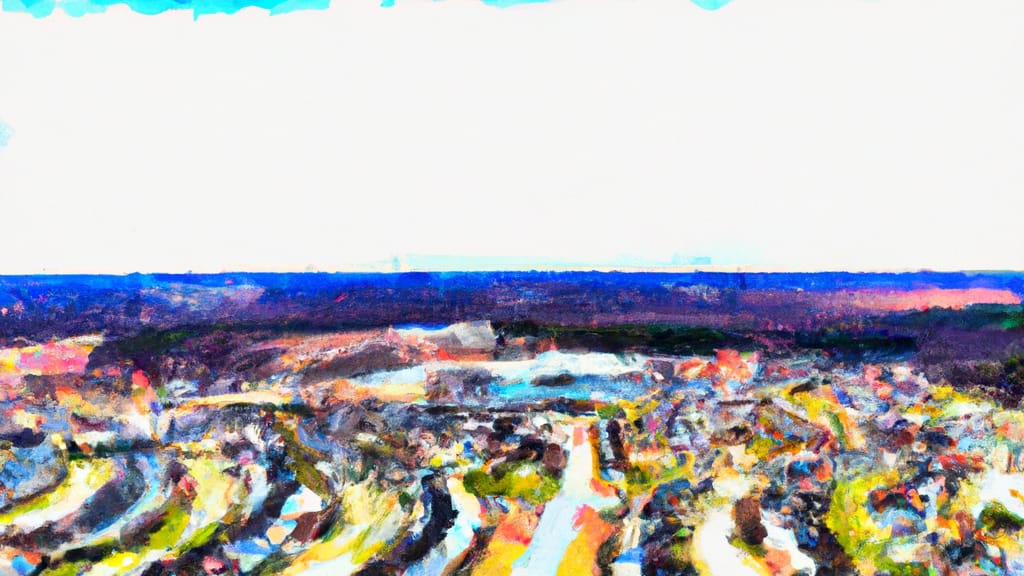 Ashburn, Virginia painted from the sky