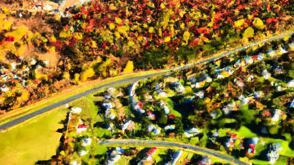 Atco, New Jersey painted from the sky