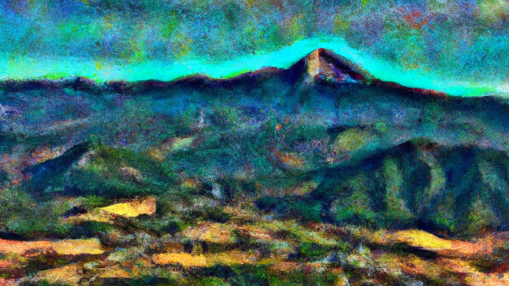 Ben Lomond, California painted from the sky