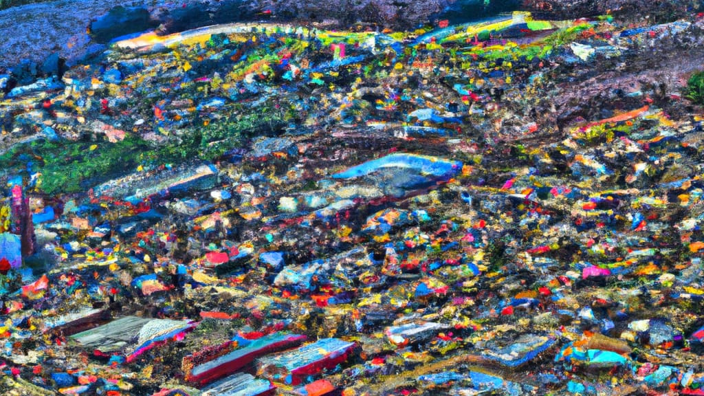 Benson, North Carolina painted from the sky