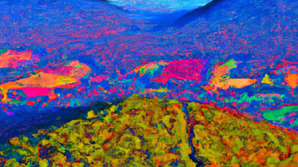 Blue Ridge Summit, Pennsylvania painted from the sky