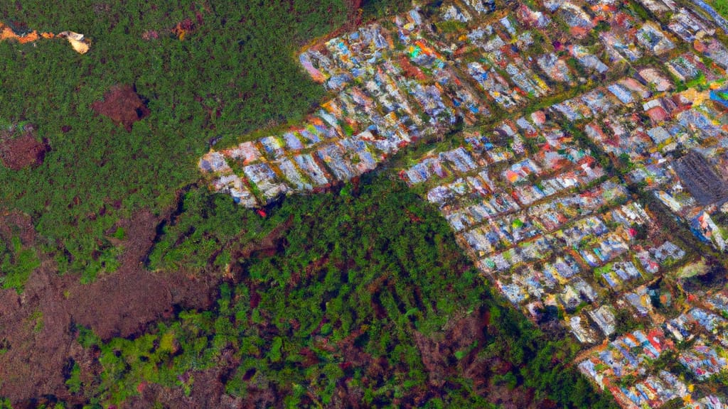 Blythewood, South Carolina painted from the sky