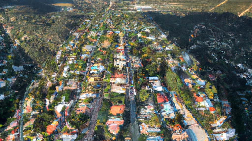 Bonsall, California painted from the sky