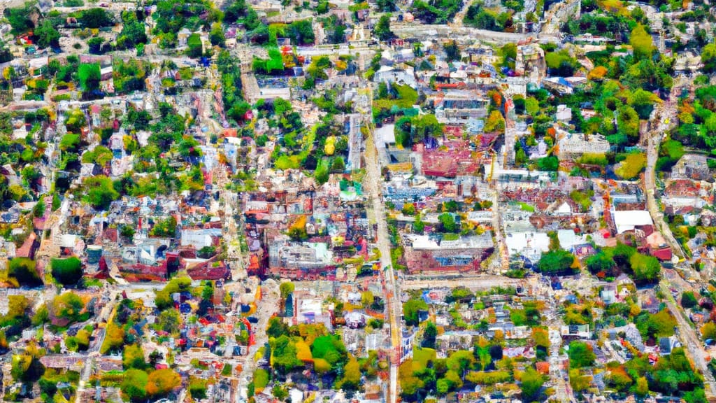 Centerville, Massachusetts painted from the sky