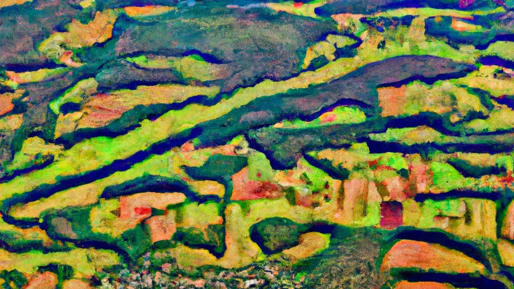Central Valley, New York painted from the sky