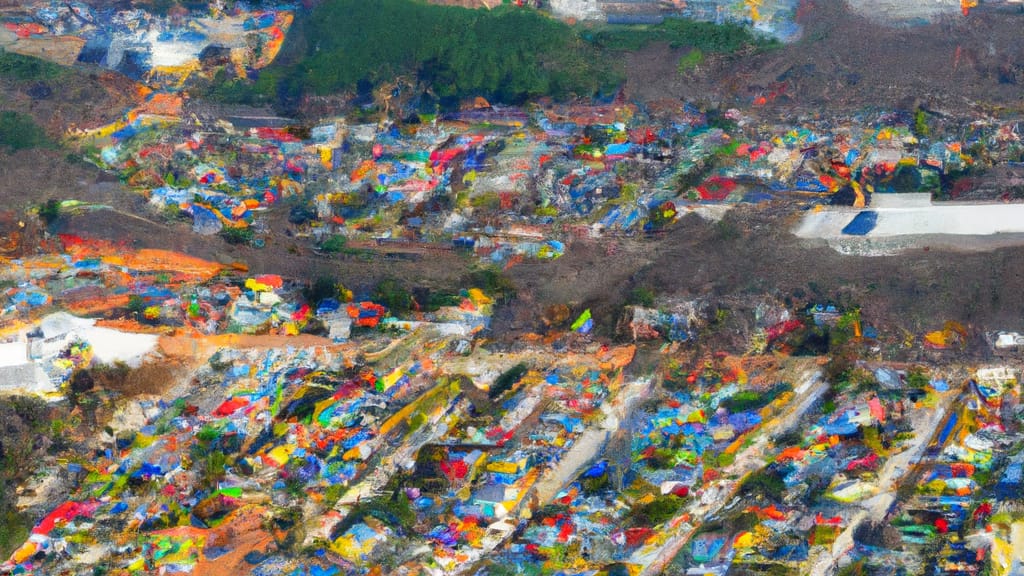 Chapel Hill, Tennessee painted from the sky