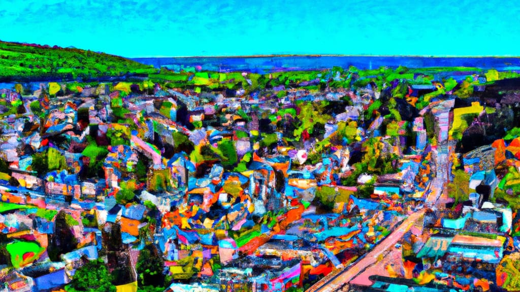 Churchville, New York painted from the sky