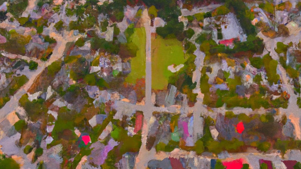 Claremont, North Carolina painted from the sky