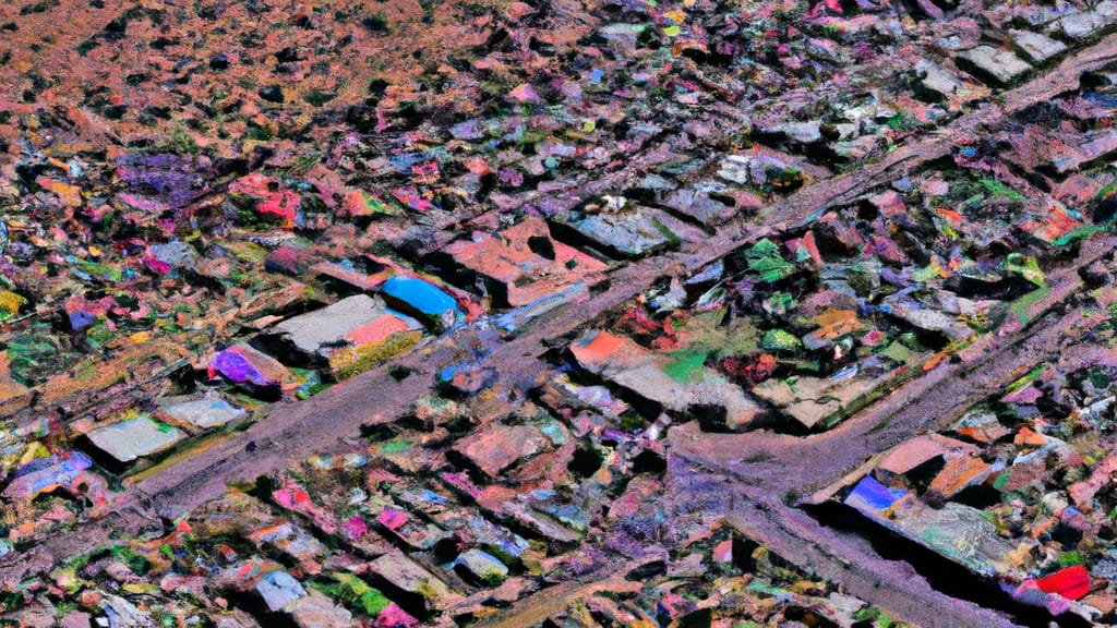 Clarkdale, Arizona painted from the sky