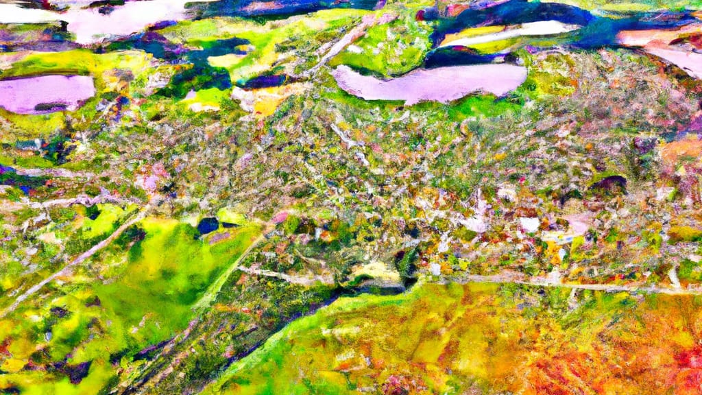 Clewiston, Florida painted from the sky