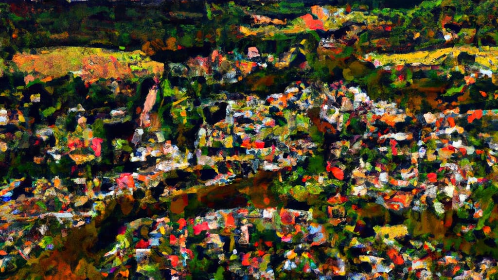 Clintondale, New York painted from the sky