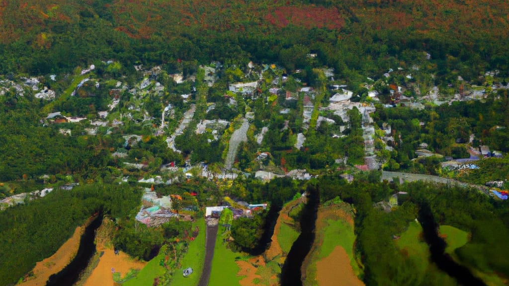 Danby, Vermont painted from the sky