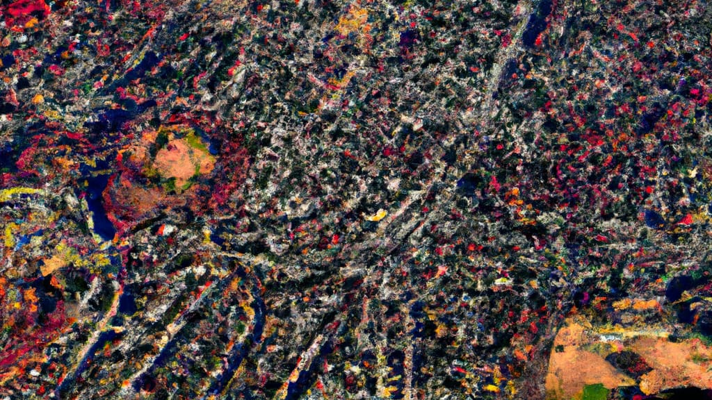 Delran, New Jersey painted from the sky