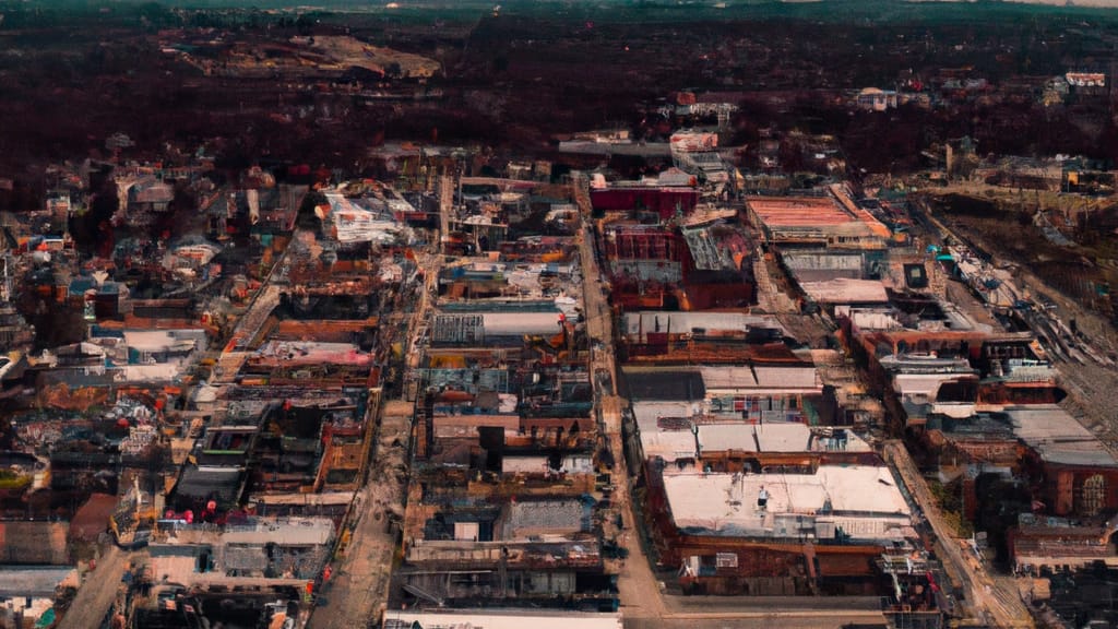 Dundee, Ohio painted from the sky
