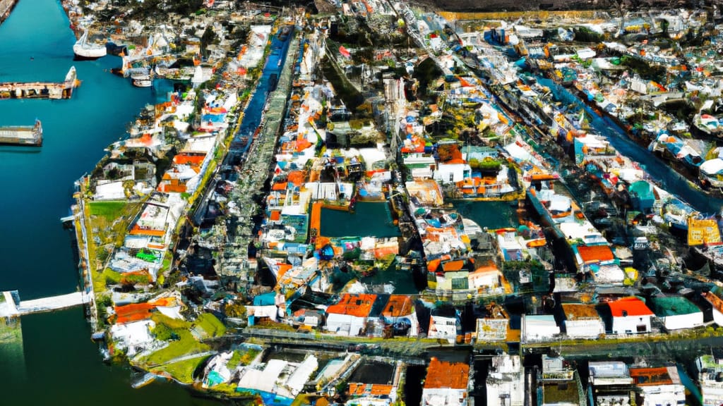 Dunkirk, Maryland painted from the sky