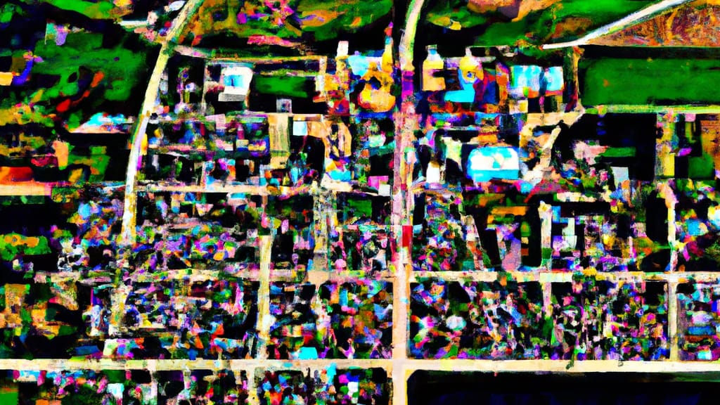Gilman, Iowa painted from the sky
