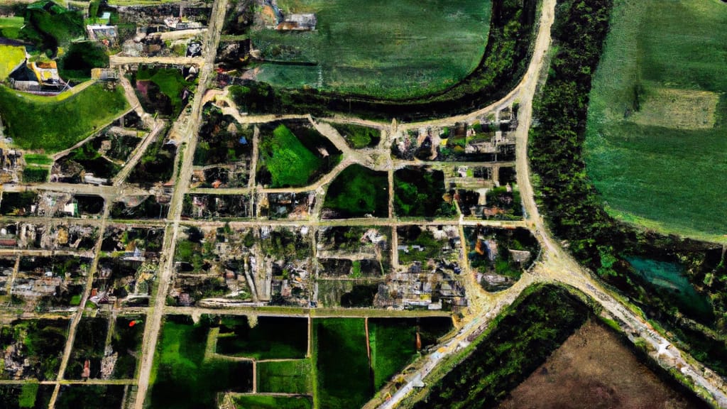 Groveland, Illinois painted from the sky