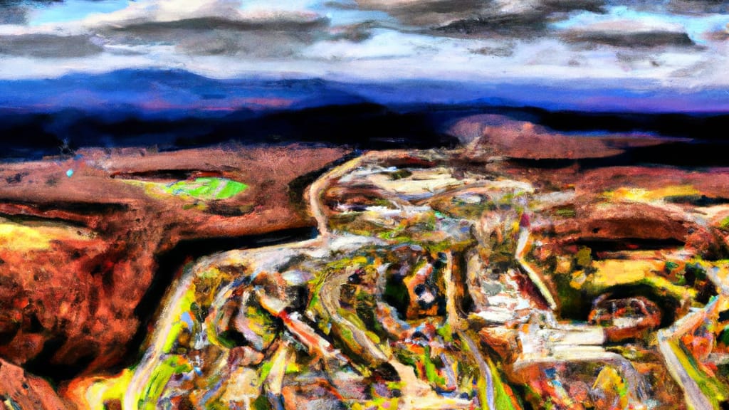 Hanover, Virginia painted from the sky
