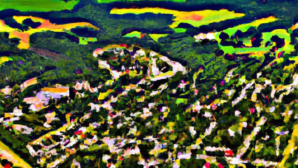 Haymarket, Virginia painted from the sky