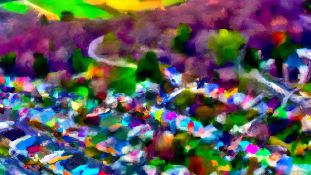 Henderson, Maryland painted from the sky