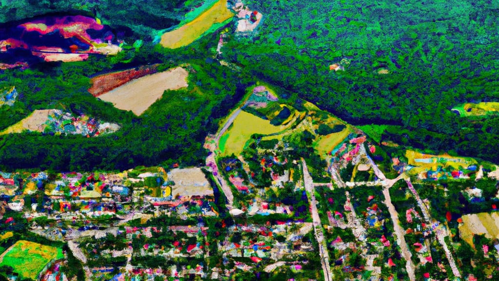 Highland, Maryland painted from the sky