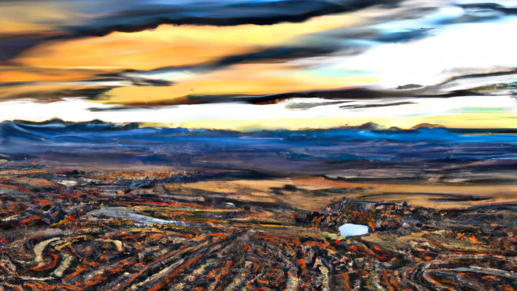 Highlands Ranch, Colorado painted from the sky